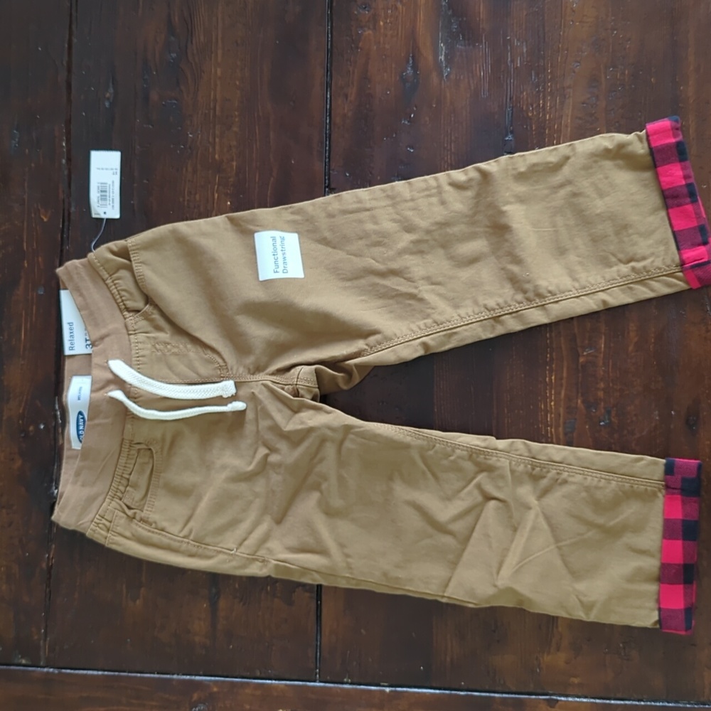 Brand new, lined khakis